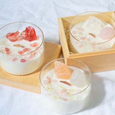 7oz Premium Vanilla Aromatherapy Home Soy Scented Candle Gifts with Wood Wick