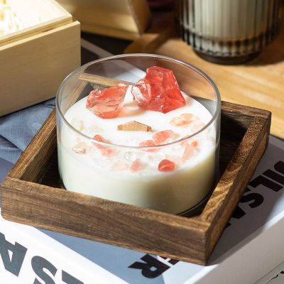 7oz Premium Vanilla Aromatherapy Home Soy Scented Candle Gifts with Wood Wick
