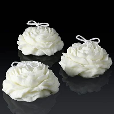 Realistic Floral Peony Flower Shaped Decorative Soy Wax Candle