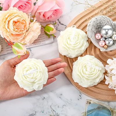 Realistic Floral Peony Flower Shaped Decorative Soy Wax Candle