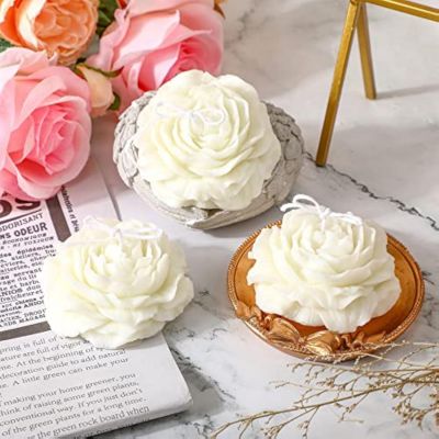 Realistic Floral Peony Flower Shaped Decorative Soy Wax Candle