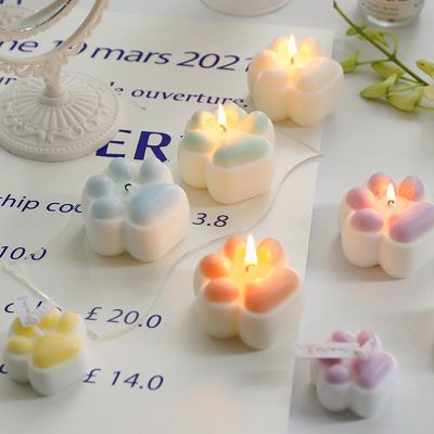 Cute Pet Footprints Romantic Dog Paw Print Aromatherapy Candle Gift