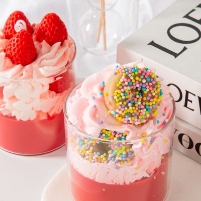 Natural Sweet Cupcake Dessert Inspired Soy Wax Scented Candle