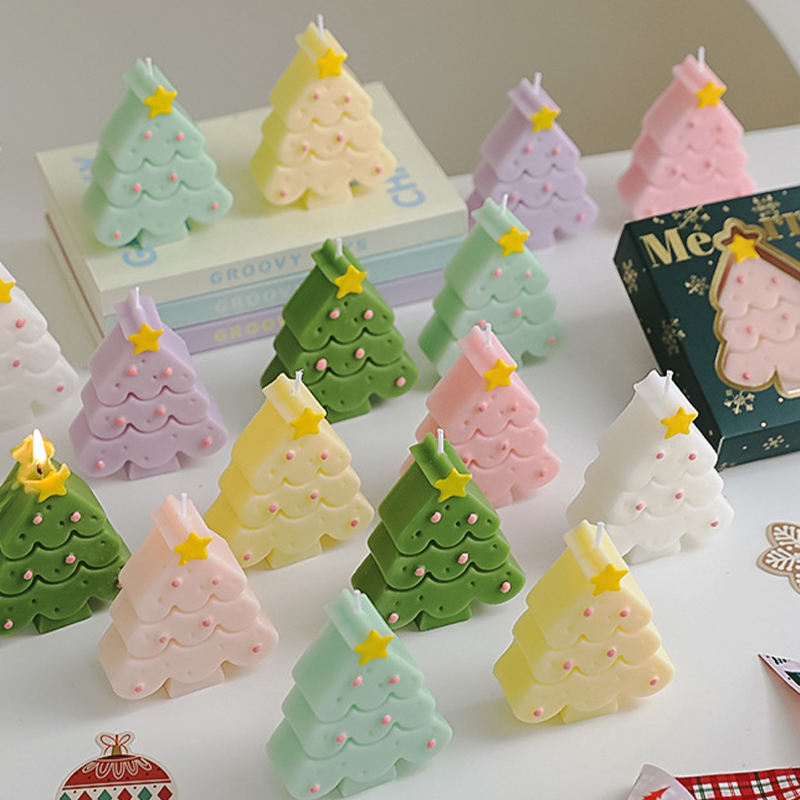 8×9cm Creative Christmas Tree Scented Gift Aromatherapy Candle