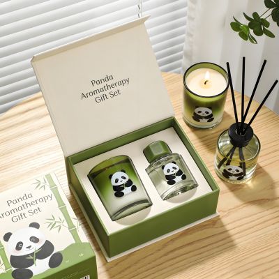 Newly designed adorable panda scented candles and flameless diffusers by taoz