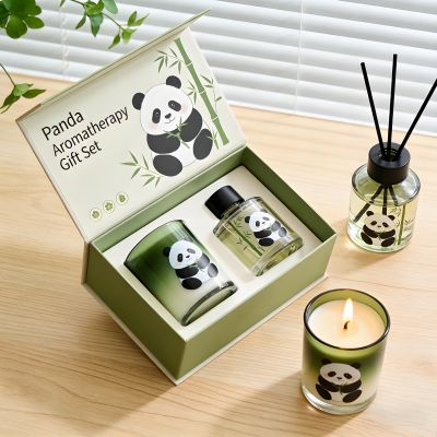 Newly designed adorable panda scented candles and flameless diffusers by taoz