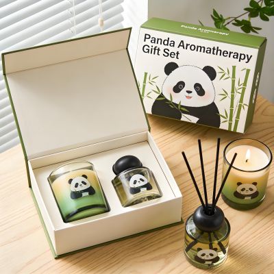 Newly designed adorable panda scented candles and flameless diffusers by taoz