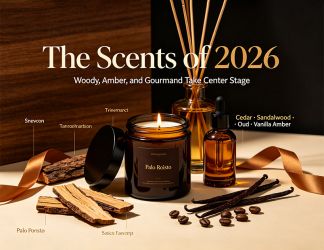 The Scents of 2026 – Woody, Amber, and Gourmand Take Center Stage